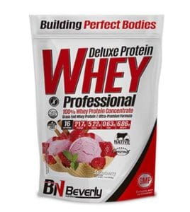 Deluxe Whey fehérje - 100% tejsavófehérje eper íz 500 g.jpg